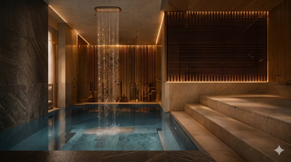 Instalación de sistemas de ducha y bienestar Huber en spa y wellness